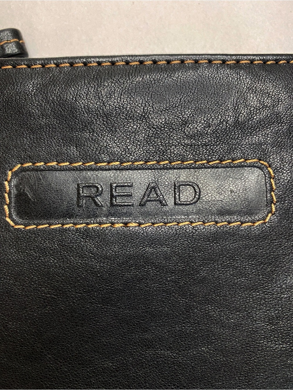 Fossil Black Leather Tech Zip Case Notebook Pad Holder 6”X 8.75” - Picture 6 of 8
